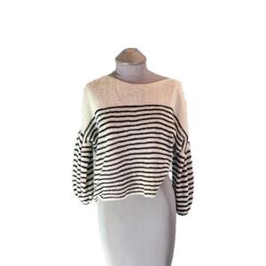 Louiza Babouryan Size S Gossamer Light Cashmere Sweater ( Flawed/Damaged)